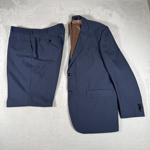 Di Stefano Italy 2 Piece Suit Men Size US 38R 100% Wool Pants 39 x 27 Made Italy - Picture 1 of 15